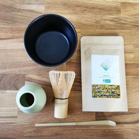 Porte-fouets Matcha en céramique