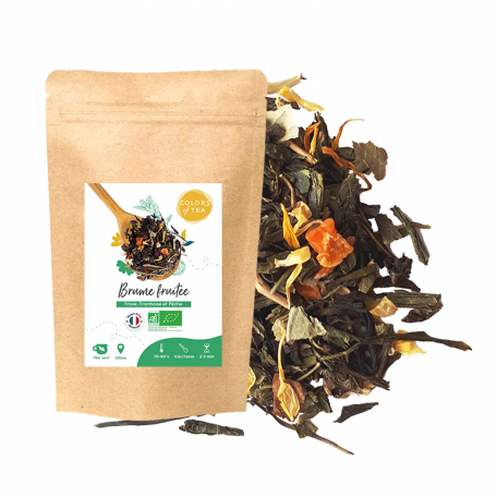 Thé vert fruité - Fraise, framboise et pêche