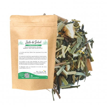 Thé vert épice et agrume - Gingembre et citron - Colors of Tea