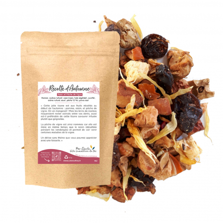 Mélange de plantes et de Rooibos fruité - Raisin et pêche de vigne