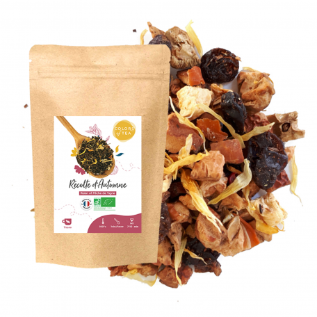Mélange de plantes et de Rooibos fruité - Raisin et pêche de vigne