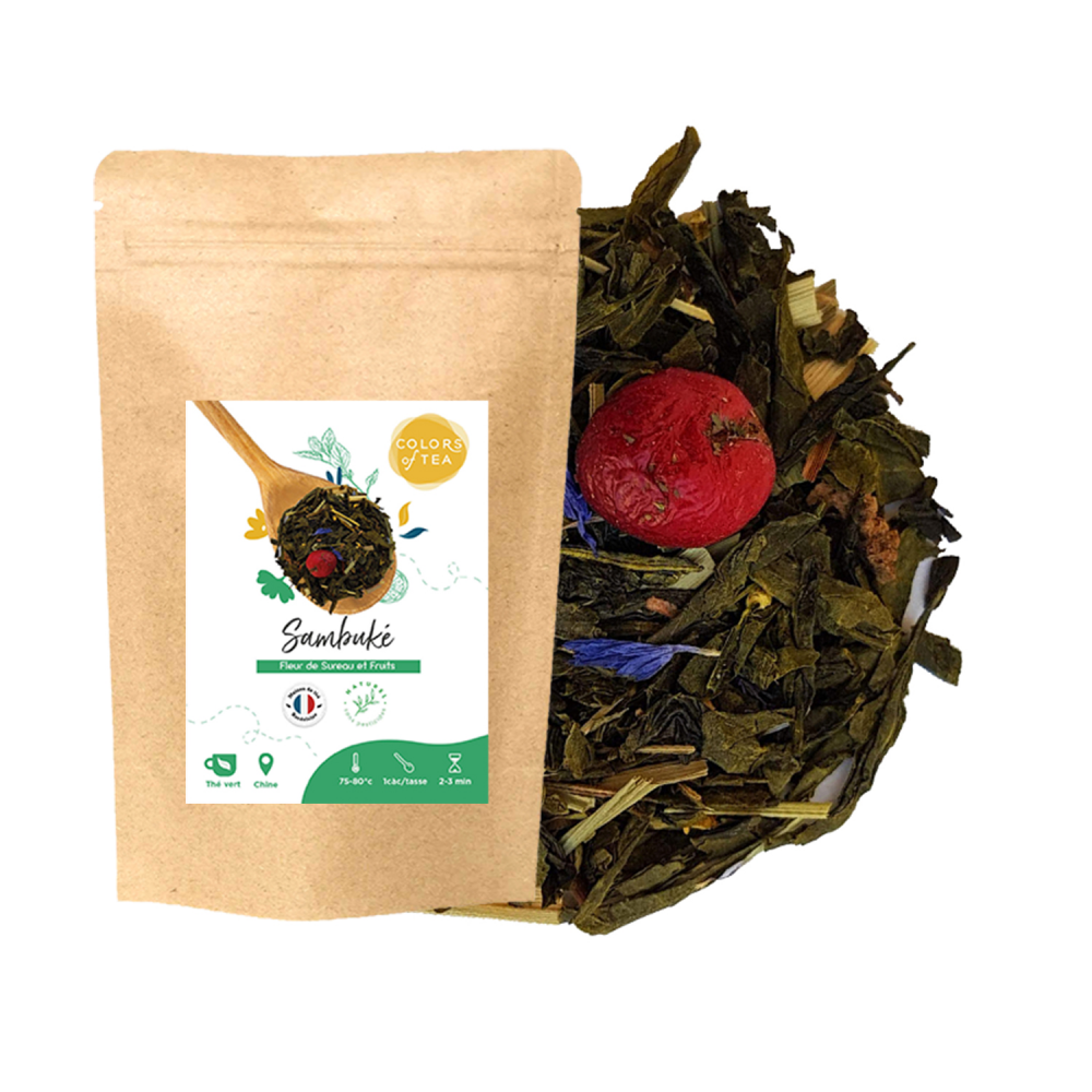 Thé vert floral et fruité - Fleur de sureau