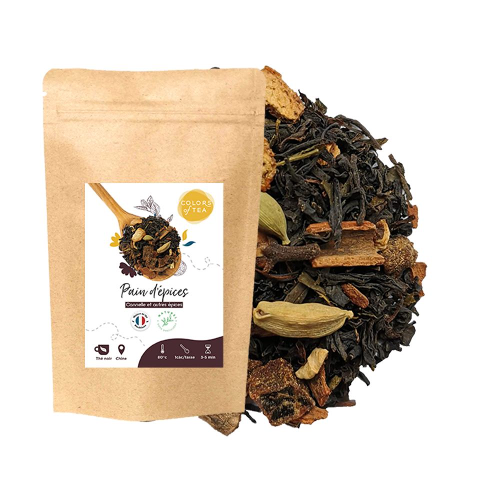 Blend de thé noir et vert gourmand - Pain dépices