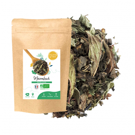 Thé vert végétal - Menthe poivrée