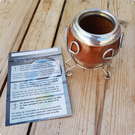 Gourde naturelle pour boire le maté