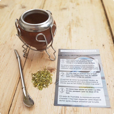 Gourde naturelle pour boire le maté
